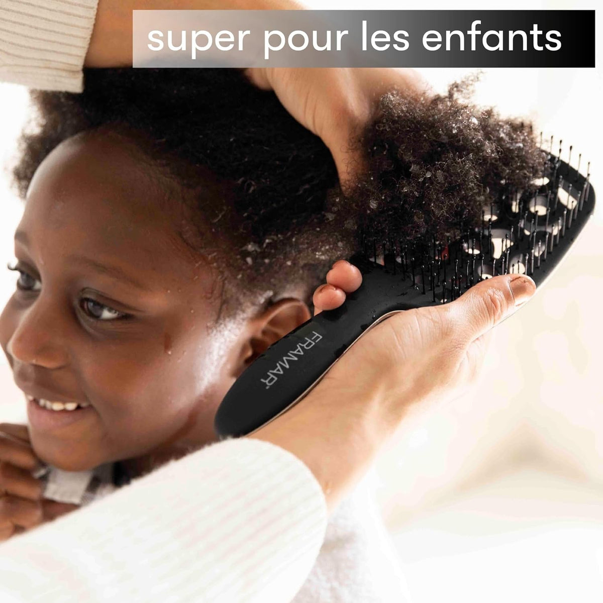 Brosse Démêlante pour Cheveux Bouclés - Noir