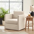 Waylen Swivel Accent Chair, by Dave & Jenny Marrs, Cream