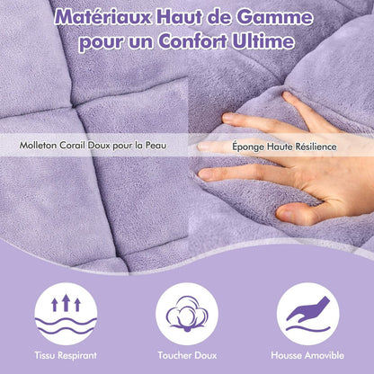 Pliable Chaise de Méditation Canapé-Lit avec 14 Positions Réglables - Dimensions 54,5 x 54,5 x 56 cm - Disponible en 12 Couleurs
