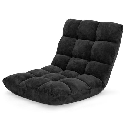 Pliable Chaise de Méditation Canapé-Lit avec 14 Positions Réglables - Dimensions 54,5 x 54,5 x 56 cm - Disponible en 12 Couleurs