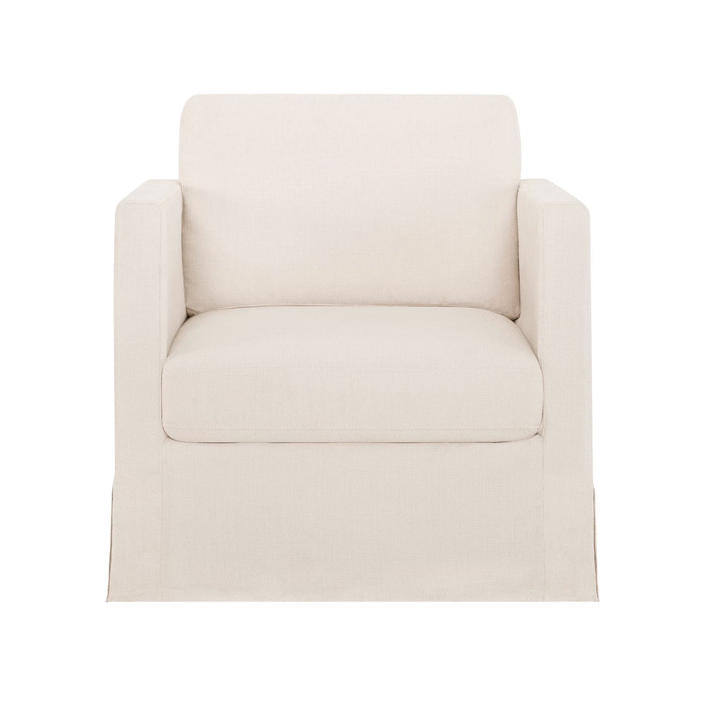 Waylen Swivel Accent Chair, by Dave & Jenny Marrs, Cream