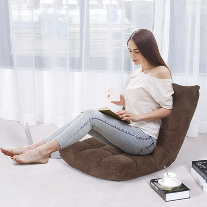 Pliable Chaise de Méditation Canapé-Lit avec 14 Positions Réglables - Dimensions 54,5 x 54,5 x 56 cm - Disponible en 12 Couleurs