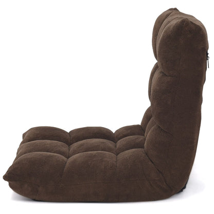 Pliable Chaise de Méditation Canapé-Lit avec 14 Positions Réglables - Dimensions 54,5 x 54,5 x 56 cm - Disponible en 12 Couleurs