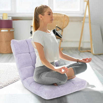 Pliable Chaise de Méditation Canapé-Lit avec 14 Positions Réglables - Dimensions 54,5 x 54,5 x 56 cm - Disponible en 12 Couleurs