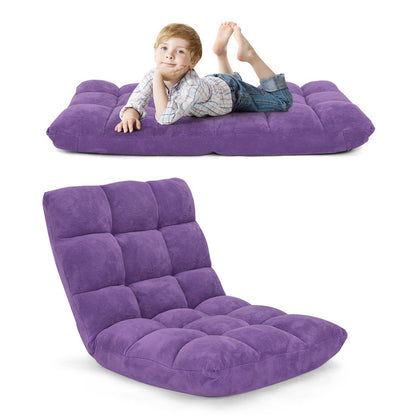 Pliable Chaise de Méditation Canapé-Lit avec 14 Positions Réglables - Dimensions 54,5 x 54,5 x 56 cm - Disponible en 12 Couleurs