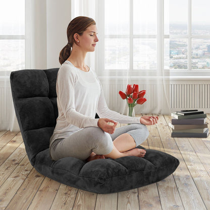 Pliable Chaise de Méditation Canapé-Lit avec 14 Positions Réglables - Dimensions 54,5 x 54,5 x 56 cm - Disponible en 12 Couleurs