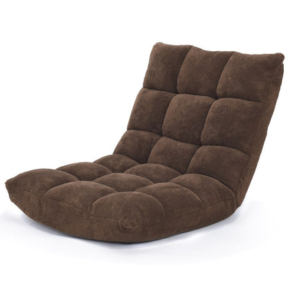 Pliable Chaise de Méditation Canapé-Lit avec 14 Positions Réglables - Dimensions 54,5 x 54,5 x 56 cm - Disponible en 12 Couleurs
