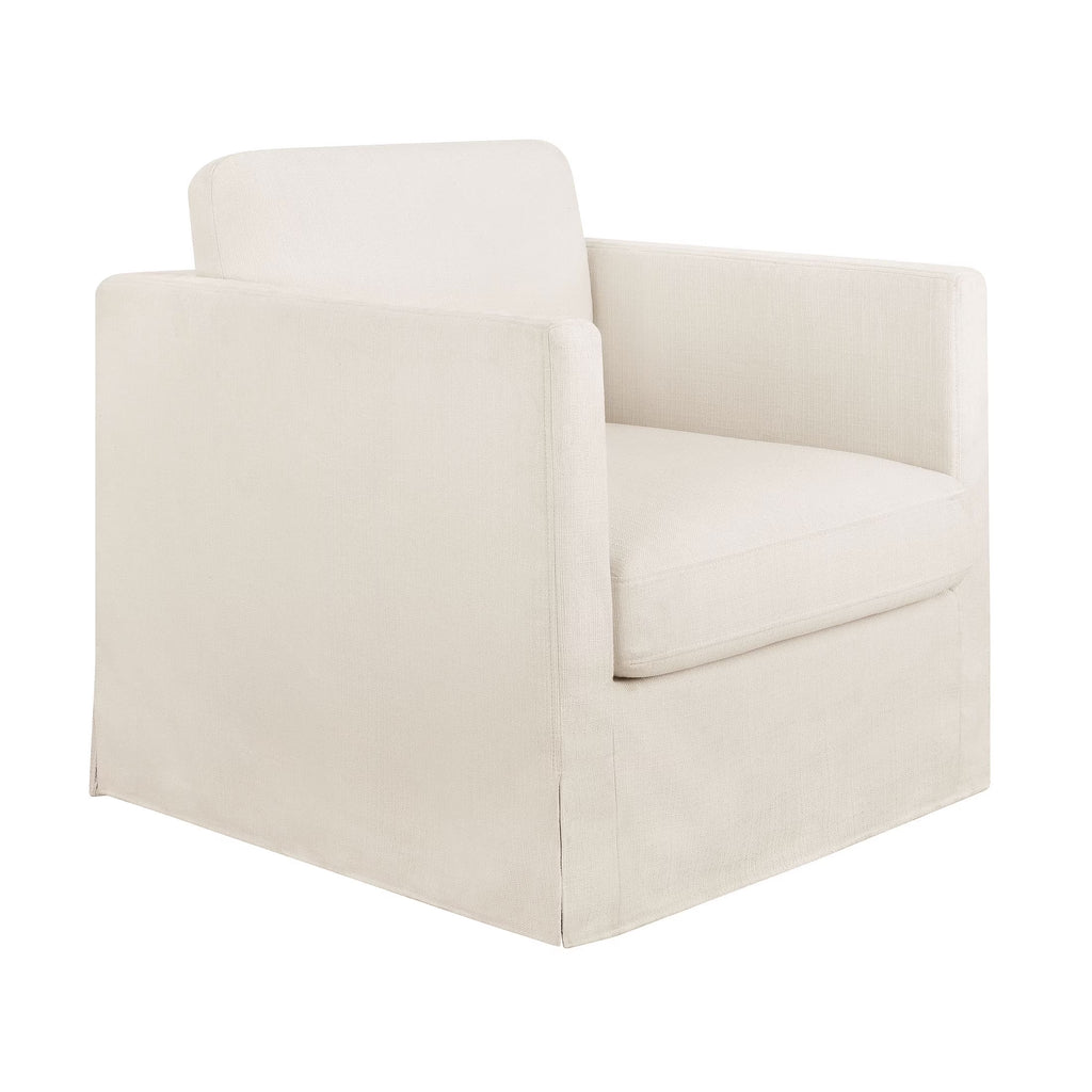 Waylen Swivel Accent Chair, by Dave & Jenny Marrs, Cream