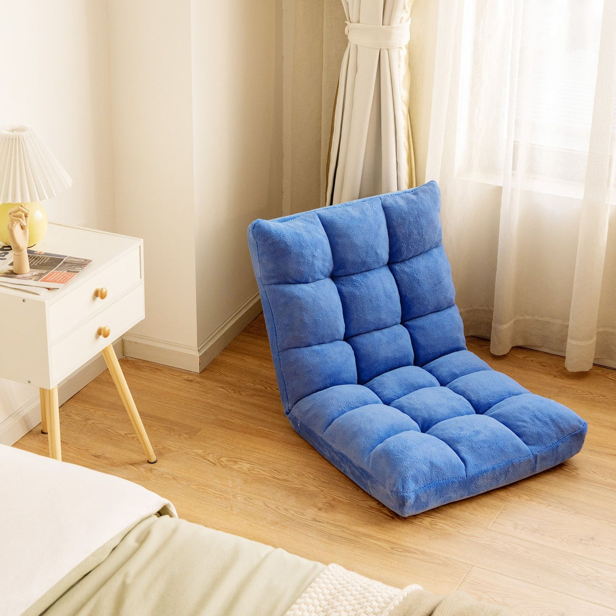 Pliable Chaise de Méditation Canapé-Lit avec 14 Positions Réglables - Dimensions 54,5 x 54,5 x 56 cm - Disponible en 12 Couleurs