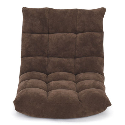 Pliable Chaise de Méditation Canapé-Lit avec 14 Positions Réglables - Dimensions 54,5 x 54,5 x 56 cm - Disponible en 12 Couleurs