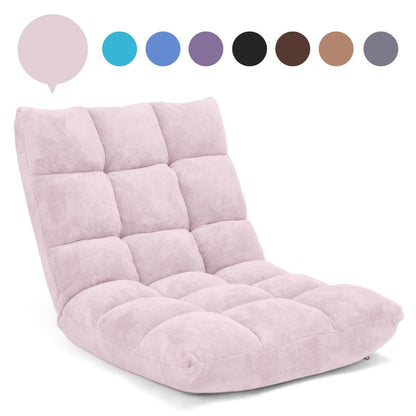 Pliable Chaise de Méditation Canapé-Lit avec 14 Positions Réglables - Dimensions 54,5 x 54,5 x 56 cm - Disponible en 12 Couleurs