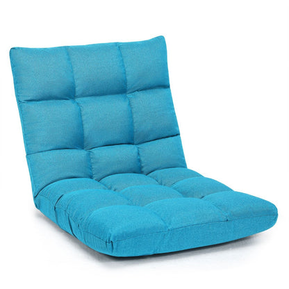 Pliable Chaise de Méditation Canapé-Lit avec 14 Positions Réglables - Dimensions 54,5 x 54,5 x 56 cm - Disponible en 12 Couleurs