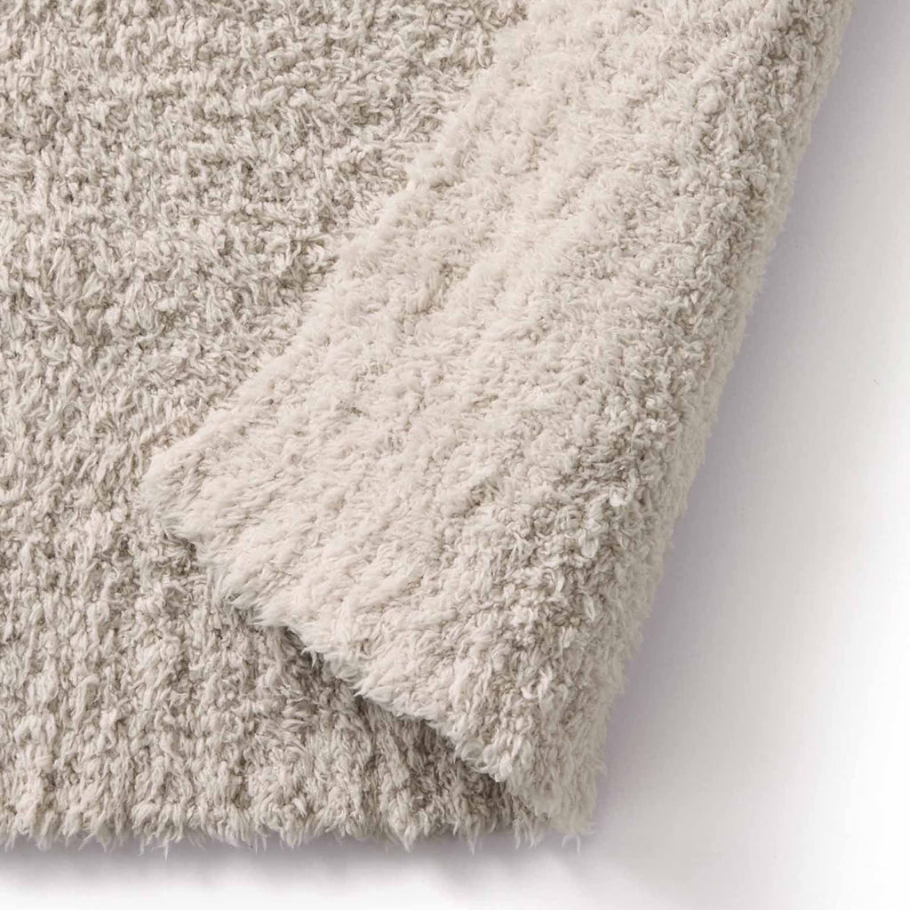 Cozy Knit Throw Blanket, Beige, 50 X 72 In