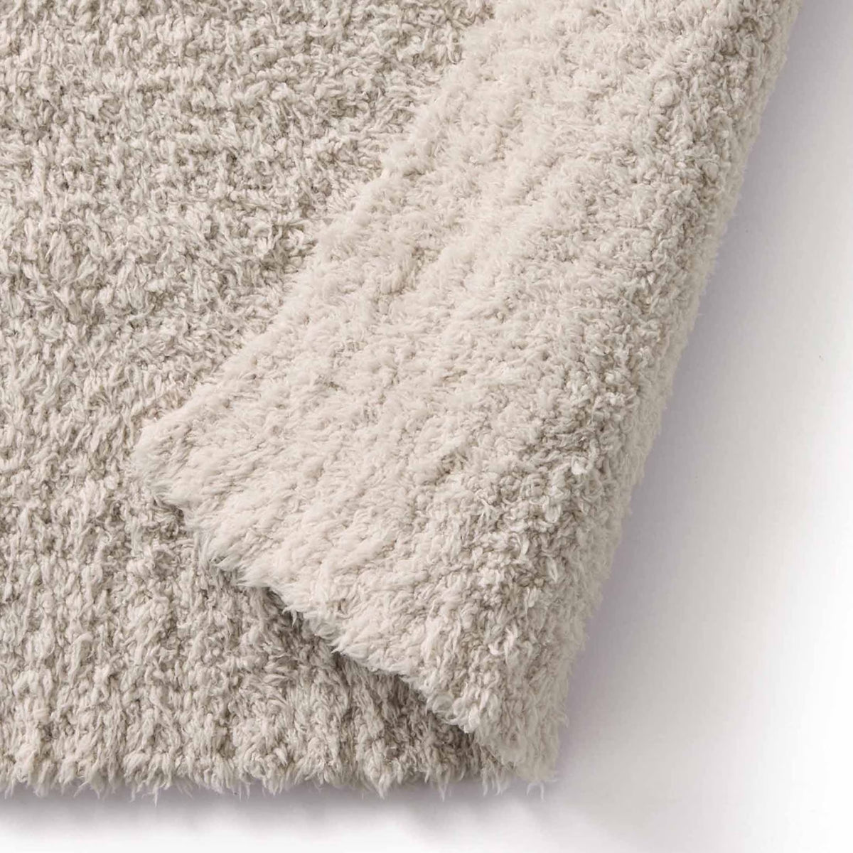 Cozy Knit Throw Blanket, Beige, 50 X 72 In