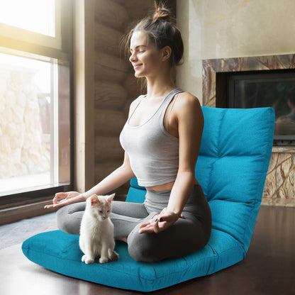 Pliable Chaise de Méditation Canapé-Lit avec 14 Positions Réglables - Dimensions 54,5 x 54,5 x 56 cm - Disponible en 12 Couleurs