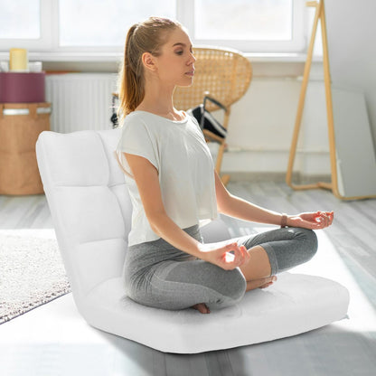Pliable Chaise de Méditation Canapé-Lit avec 14 Positions Réglables - Dimensions 54,5 x 54,5 x 56 cm - Disponible en 12 Couleurs