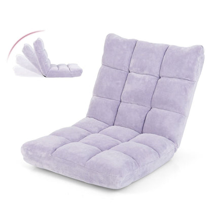Pliable Chaise de Méditation Canapé-Lit avec 14 Positions Réglables - Dimensions 54,5 x 54,5 x 56 cm - Disponible en 12 Couleurs